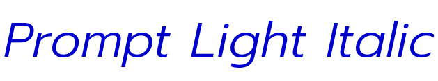 Prompt Light Italic font